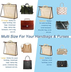 CINPIUK 4 Pack Handbag Dust Bags Clear Purse Storage Organizer for Closet, Zipper Hanging Storage Bag for Handbags