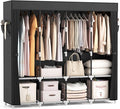 VTRIN Portable Closet for Hanging Clothes 67 Inch Wide Large Capacity Portable Wardrobe Closet with Cover, 4 Storage Shelves 