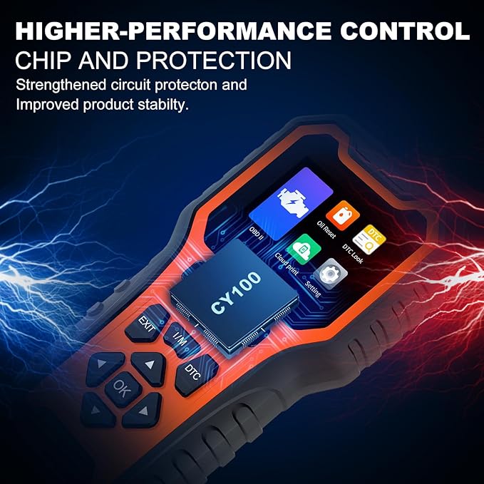OBD2 Scanner, Code Reader OBDII Scan Tool for Check Engine Light/Oil Light Reset, Fast and Accurate Fault Diagnostic Scan Tool
