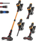 Tikom V500 Cordless Vacuum Cleaner for Home, 40000Pa/450W Stick Vacuum with LED Touch Screen, Charging Wall Dock, Anti-Tangle