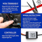 71 Inch Car Hood Light Strip, White Exterior Dynamic Car LED Hood Light, Flexible & Waterproof, Universal Exterior Daytime Running Light Strip with Fuse Protection for Cars, SUVs, Trucks