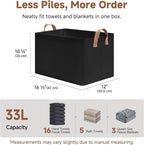 StorageWorks Storage Bins, Fabric Storage Bins for Shelves, Large Storage Baskets with Metal Frame, Closet Baskets and Bins w