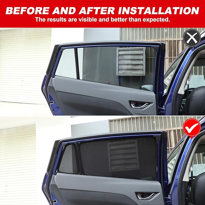 Car Window Shade Compatible with Subaru Crosstrek 2024 2025 2026, Front Rear Mesh Side Window Sun Shade Glare Shield and UV Rays Protection Accessories (Back Window)