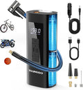 YOUNGDO Tire Inflator Portable Air Compressor, 150 PSI Air Pump with Pressure Gauge and LED Light for Car, Motorcycle, Bike and Balls