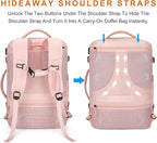 Lumesner Carry on Travel Backpacks, Extra Large 40L Flight Approved Bag for Men & Women,Expandable Suitcase Backpack With 4 P
