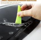 Gomake Small Squeegee 2PCS PPF Squeegee Kit Anti-Scratch TPU Rubber Scraper for Car Paint Film Installation, Window Tint Windshield Glass Cleaning Squeegee Tool