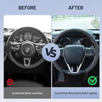 Frani Suede Steering Wheel Cover,Universal Fit 15 Inch-Premium Non-Slip Breathable Comfort Grip for Cars Trucks SUVs,Anti-Slip Durable Interior Upgrade