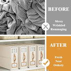 8 Pack Bed Sheets Organizers And Storage,Sheets Set Folder Keeper with Handle,Foldable Bedding Storage Box For Linen Closet,D