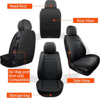 Car Seat Covers Full Set, Waterproof Faux Leather Automotive Seat Covers for Cars, Breathable Universal Car Seat Covers Prote