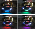 iJDMTOY 20-Inch RGB LED Knight Rider Scanner Light Bar 48-LED Strip for Car Interior Exterior Decoration Lighting