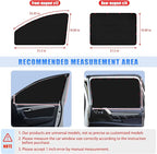ZATOOTO Suede Car Window Shades 4PCS - Car Window Covers for Ultimate Privacy, UV Protection, and Heat Insulation, Side Window Sun Shade Perfect for Camping, Travel, Baby Safety, and Daily Use
