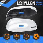 Driver Side Mirror Cover Replacement for Honda CRV 2017 2018 2019 2020 2021 2022 - Left Side Mirror Covers, Rear View Mirror Cap Accessories White, With Lamp