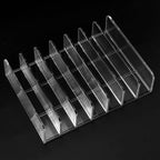 SEUNMUK 4 Pack Acrylic Eyeshadow Makeup Palette Organizer, 7 Section Clear Makeup Palette Holder, Eyeshadow Palette Display S