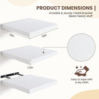 Fun Memories Floating Shelves for Wall - 12 Inch Square Shelves with Invisible Brackets, Small Wall Shelf for Living Room, Ba