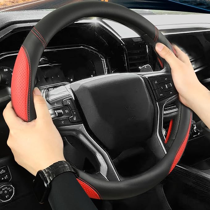 Car Steering Wheel Cover for Chevy Silverado 1500 2500 3500, Chevrolet Steering Wheel Cover for Tahoe, Equinox,Traverse,Color