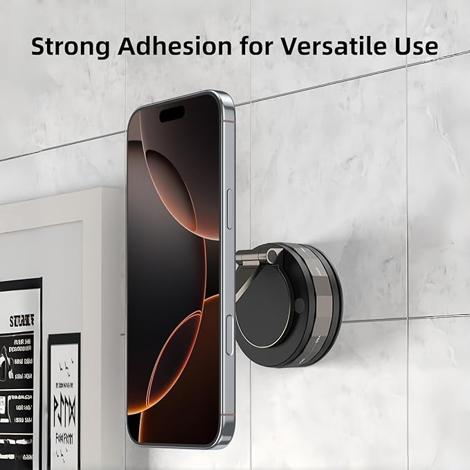 Car Phone Holder for Magsafe [180+LBS Suction & 3800gf Magnetic] 360° Rotatable Adjustable Car Phone Mount with Vacuum Suction Cup, Car Phone Holders for Your Car for iPhone Series & Android