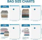MattEasy Space Saver Vacuum Storage Bags, 6 Pack Large Space Saver Bags with Pump, Storage Vacuum Sealed Bags for Clothes, Co