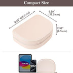 ProCase Travel Size Jewelry Box, Large Portable Seashell-Shaped Jewelry Case, 2 Layer Jewelry Organizer in PU Leather for Wom