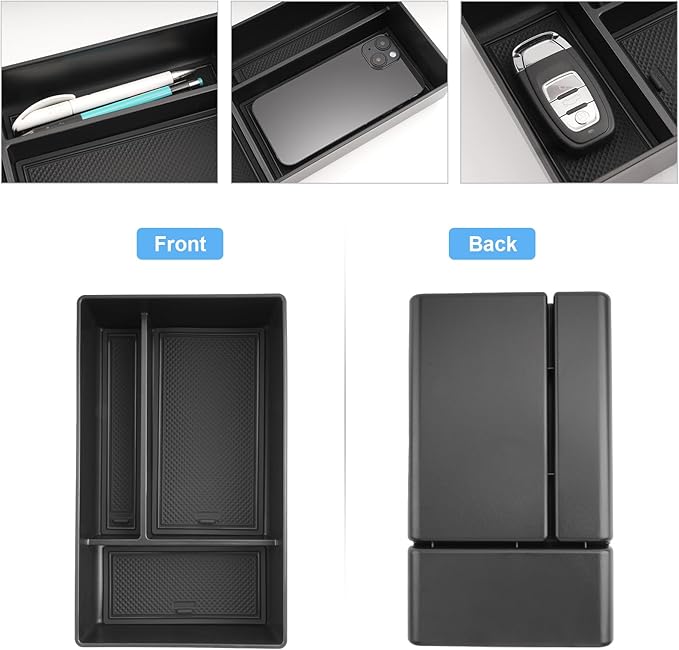 2022 2023 2024 2025 2026 NX 250/350/350h/450h+ Center Console Organizer for Lexus NX, Durable ABS Plastic&Anti-slip Rubber Console Armrest Tray Insert 2026 2025 NX250/350/350h/450h+ Accessories