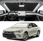 Custom Fit Windshield Sun Shade for Toyota Camry 2007-2017, Blocks UV & Heat, Front Window Sunshade Accessories, Easy Fold & Store Keep Your Car Cooler