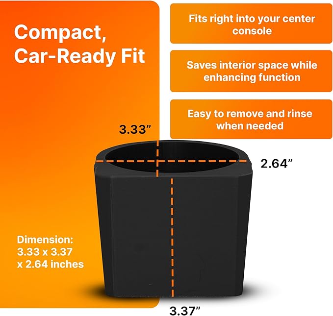 SplashNColor Small Cup Holder Insert Compatible with Subaru Crosstrek 2018-2023 & Impreza 2017-2023 - Custom Console Interior