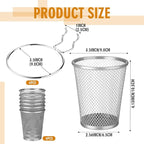 Spakon 6 Sets Pegboard Cups with Ring Hook, Peg Board Baskets Bin Holder Organizer Accessories Pegboard Pencil Cup Multipurpo