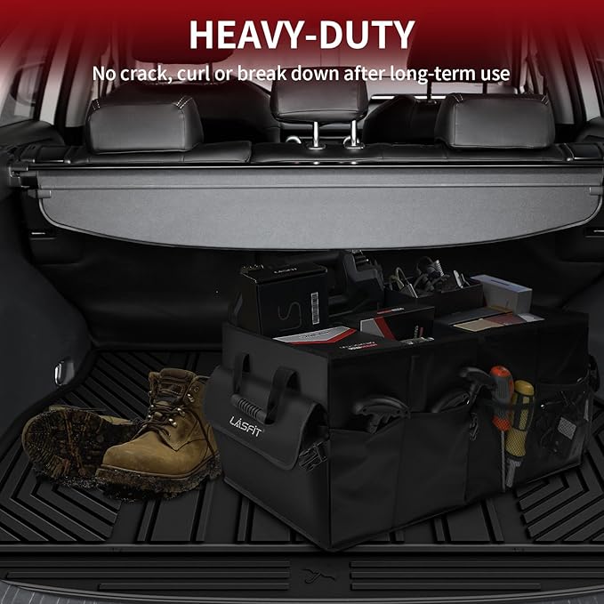 LASFIT Cargo Trunk Mat for Toyota RAV4 2025 2024 2023 2022 2021 2020 2019 (Include Hybrid) All Weather TPE Rear Trunk Cargo Liner Custom Fit Waterproof RAV 4 Cargo Tray Accessories, Black