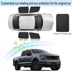 Front Side Half Window Shade Foldable Custom Fit for Fo-rd F150 2021-2025 Car Window Shades for Side Window Sun Shade UV Protection Heat Insulation for Camping Sleeping 4PCS