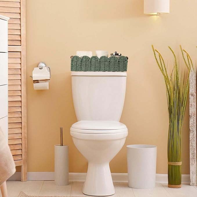 Toilet Paper Storage Basket Bathroom Counter Organizer Wicker Baskets for Organizing Cute Basket for Apartment Bedroom Nurser