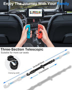 Tablet Holder for Car Headrest with 4 Headrest Hooks, Car Tablet Mount Back Seat for Kids Fit 4-13" Tablets & Phones, ipad Car Holder Back Seat for iPad Pro 12.9, Air, Mini, Galaxy, Fire