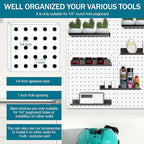 6 Pack 10 X 4 Inch Pegboard Shelves, Metal Peg Board Shelves Accessories, Can Be Used for Walls or Pegboards, Suitable for Ba
