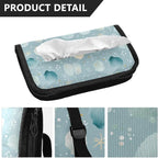 Car Tissue Holder Car Visor Organizer Tissue Box Holder for Car Sun Visor Organizer with Car Vehicle Accessories Essentials Interior for Women Men Light Blue Seashell Starfish Pearl
