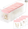 HOMEHIVE Clear Acrylic Jewelry Organizer Box with 20 Portable Pouches, Jewelry Storage Case for Women Girls, Tangle-Free, Ant