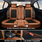 Coverado Seat Covers Full Set, 5 Seats Car Seat Cover, Front and Back Seat Covers for Cars, Breathable Faux Leather Car Seat 