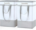 FairyHaus Laundry Basket 100L, 2Pack Laundry Hamper with Easy Carry Handles, Collapsible Laundry Baskets Hampers for Bathroom