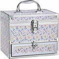 Hododou Girls Jewelry Box Organizer with Drawer & Mirror, Shiny Pink Style Lockable Storage Case for Kid or Little Girls Jewe
