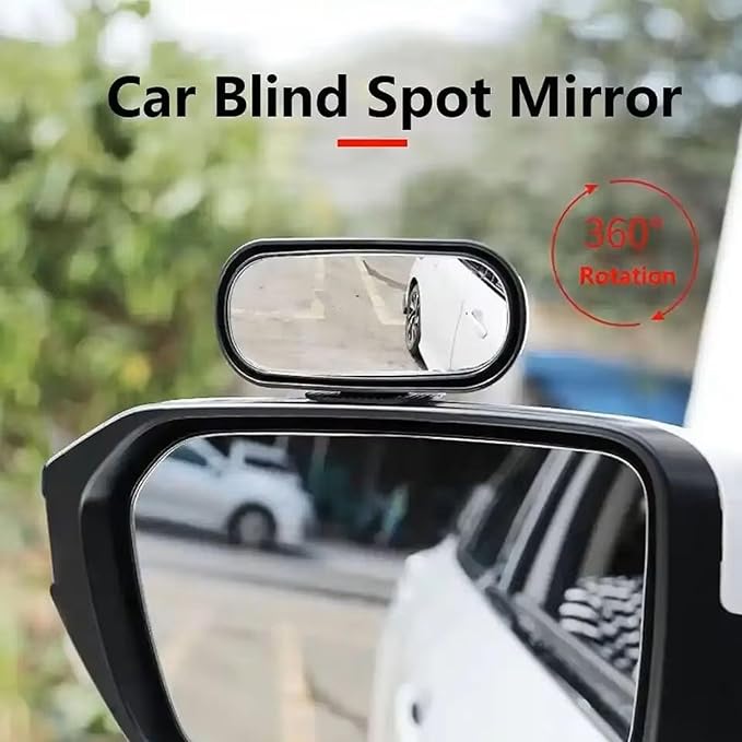 360 ° HD Blind Spot Car Mirror Rectangular, 2Pcs Blind Spot Car Rearview Stick on Mirror, Adjustable Blindspot Convex Wide Angle Side Rearview Mirror for Car,Truck,SUV