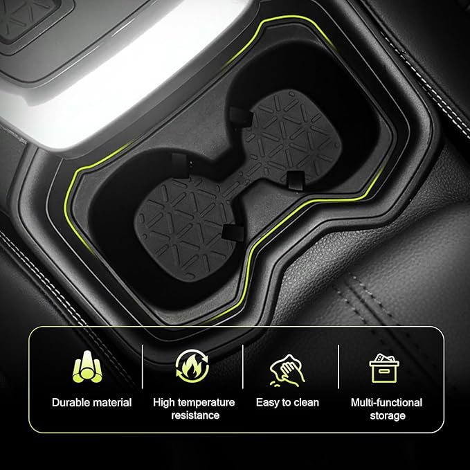 Cup Holder Insert, 3D Center Console Cup Holder Organizer, Anti-Slip Shockproof Drink Holder Liner, Compatible with 2020-2024
