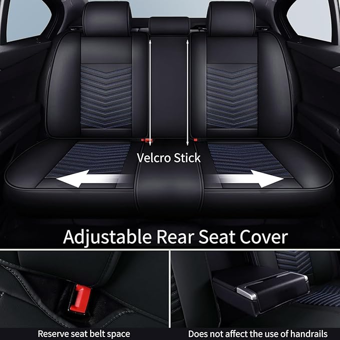 Car Seat Covers, Breathable and Waterproof Faux Leather Automotive Seat Covers, Universal Anti-Slip Driver Seat Cover for Car