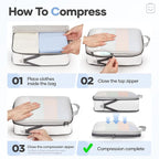 Veken 11 Set Compression Packing Cubes for Travel Essentials,Compressible Expandable Large Luggage Suitcase Organizer Bags fo