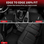 LASFIT Floor Mats Fit for BMW X3 2018-2024/ BMW X4 2019-2024, Custom Fit TPE All Weather Waterproof Floor Liners Front & Rear Rows Car Mats for 30i M40i 30e M40i xDrive30i, Black