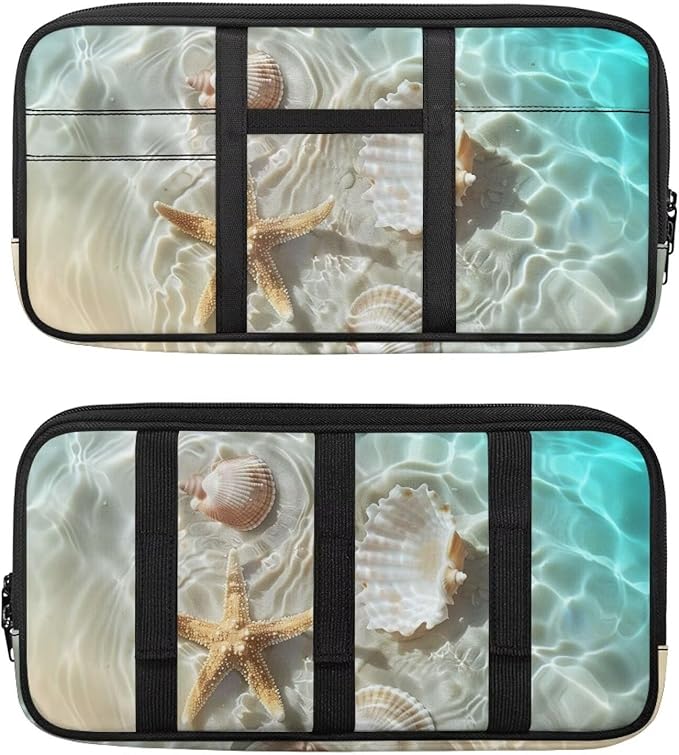 Cute Starfish Car Sun Visor Organizer with Card Holder Sun Visor Organizer Fashion Car Interior Accessories Easy to Store Universal for Cars SUV