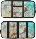 Cute Starfish Car Sun Visor Organizer with Card Holder Sun Visor Organizer Fashion Car Interior Accessories Easy to Store Universal for Cars SUV
