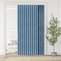 Jilron Accordian Door Curtain, 100% Blackout Folding Magnetic Doorway Curtains,Linen Style Closet Doors,for Room Divider,Priv