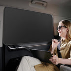 Silver Car Window Sun Shade - Side Thiken Curtain Magnetic 100% Block Light Car Window Covers with Cooler Feeling (Silver, D-Front-2pcs)