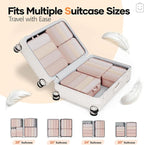 Veken 6/9/11 Set Compression Packing Cubes for Travel Essentials,Compressible Expandable Large Luggage Suitcase Organizer Bag