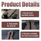 2 Pack Car Seat Back Double Hook, Headrest Hooks for Car, 2026 New Car Seat Back Organizer Storage Hook for Handbag, Purse, Coat Bags, and Accessories