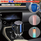 Car Cup Holder Expander, Adjustable 2-in-1 Vehicle Drink Holder Organizer with Non-Slip Base, Universal Fit for Cars, SUVs, T