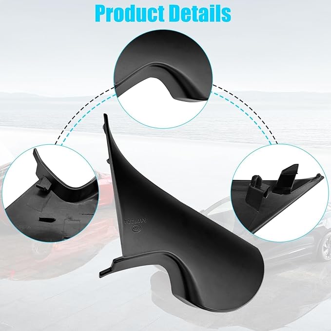Jaronx Compatible with Tesla Model 3 Mirror Holder Lower Cover 2017-2025, Left Driver Side Rearview Mirror Bracket Bottom Base Cover Replacement for Tesla Model 3 Accessories 2287.3303-Z