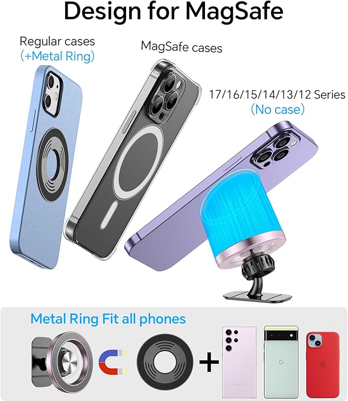 Kaistyle for Magsafe Car Mount【20 Strong Magnets】Magnetic Phone Holder for Car Phone Holder Mount Dash Mounted Holders Cell Phone Holders for Your Car Accessories for Women Men for iPhone 17 16 15 14